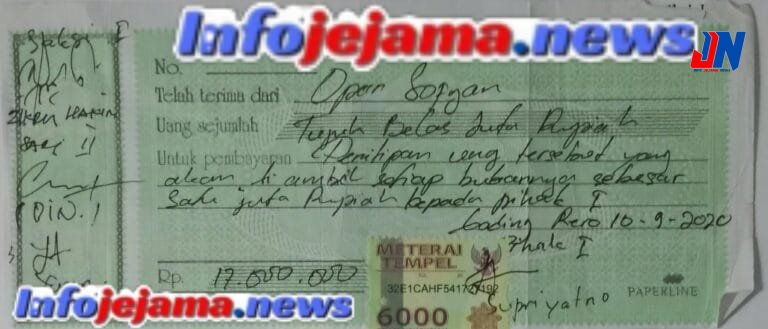 Diduga Tidak Ingin Bayar Hutang, Istri Kades Pare Rejo Minta Orang Tua Tanda Tangan Kwitansi Pinjaman Uang